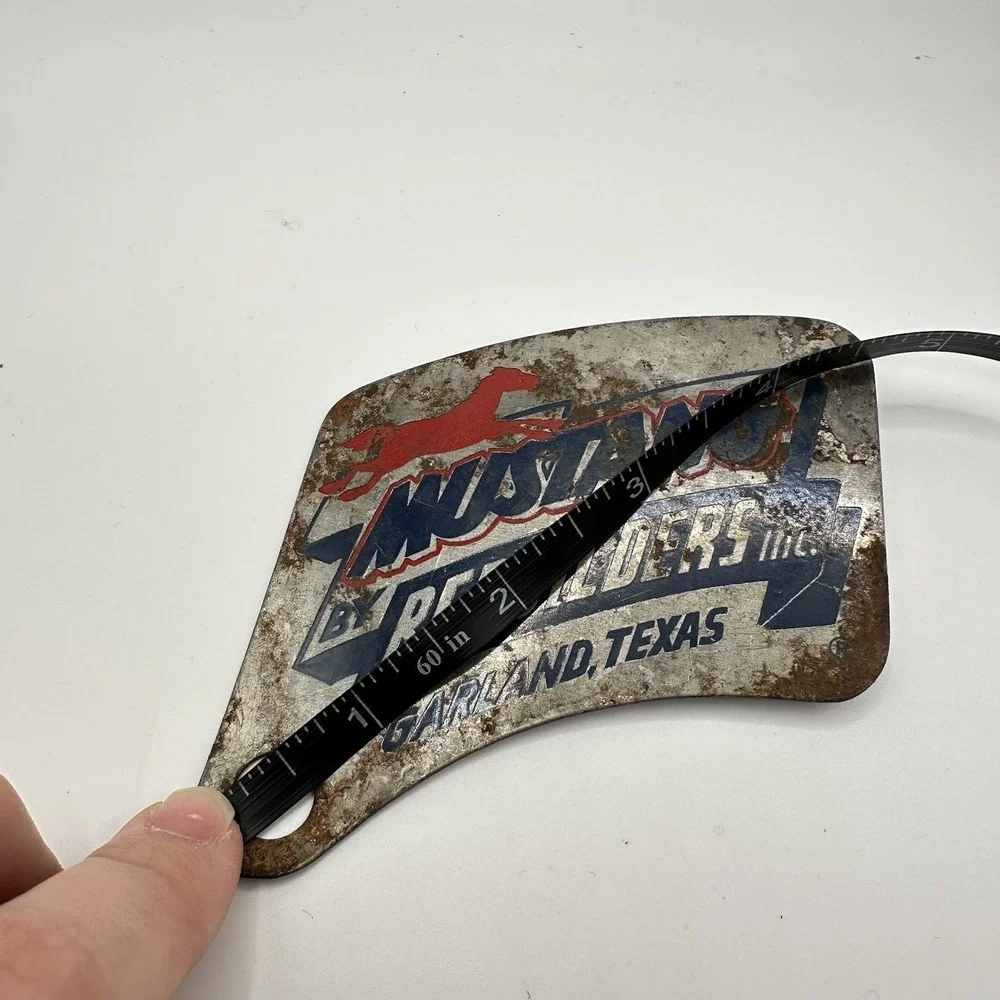 VTG Mustang By Rebuilders Inc. Garland Texas Metal Sign Cars Engine‎ 4.5
